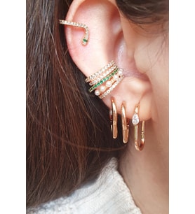 HELİX BABY SNAKE ( MİNİ YILAN ) SIKIŞTIRMALI KIKIRDAK KÜPE ( EAR CUFF ) (Gold)