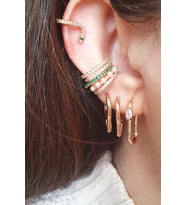 HELİX BABY SNAKE ( MİNİ YILAN ) SIKIŞTIRMALI KIKIRDAK KÜPE ( EAR CUFF ) (Gold)