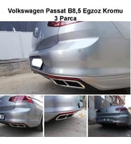Volkswagen Passat B8.5 Krom Egzoz Görünümü Difüzör Çıtası 2019 Sonrası
