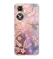 PrintiFy Huawei Honor 50 Uyumlu Kamera Korumalı Floral Kırmızı Tasarımlı Şeffaf Silikon Kılıf