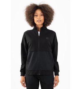 Maraton Comfort Kadın Dik Yaka Siyah Tracktop