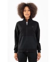 Maraton Comfort Kadın Dik Yaka Siyah Tracktop