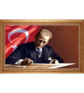 ALTIN ÇERÇEVELİ PASPARTULU TABLO CR1107