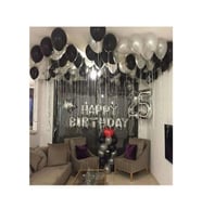 Yetişkin Doğum Günü Seti Gümüş Happy Bırthday Seti
