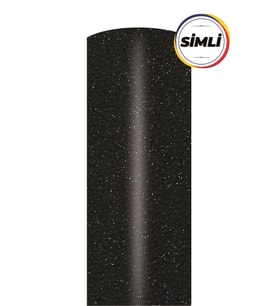 Parlak Simli Siyah Yapışkanlı Folyo 152 Cm x 1 mt