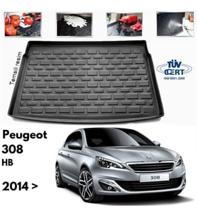 Peugeot 308 Bagaj Havuzu Paspası 2014-2021