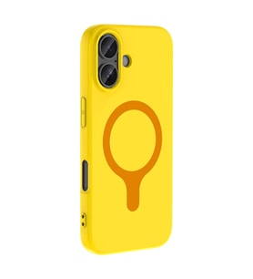 iPhone 17 Kılıf M-Safe Şarj Özellikli Aris Silikon Kılıf Sarı
