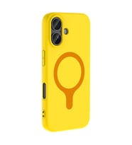 iPhone 17 Kılıf M-Safe Şarj Özellikli Aris Silikon Kılıf Sarı
