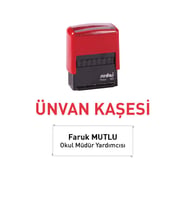 Kişiye Özel Kaşe, Ünvan Kaşesi, İsim Kaşesi, Şirket Kaşesi, Mühür, Mavi Renk Kaşe, MOBİSTAMPS 4312
