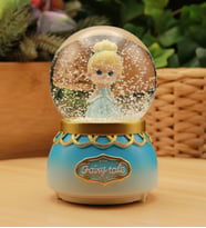 Disneyland Peri Masalı Işıklı ve Müzikli Kar Küresi Büyük Boy (Sarı)