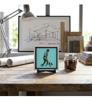 Modern Çizgili Atatürk Silüetli Masaüstü Objesi, Ev ve Ofisiniz İçin Estetik Bir Dekor 10x10 cm