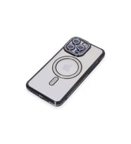 İphone 14 Pro Max Kılıf Joke Simli Magneticsafe Kılıf - Siyah