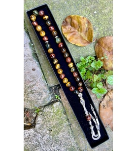 Tiger Eye KAPLAN GÖZÜ TAŞLI  8 mm TESBİH   (Kahverengi Koyu)