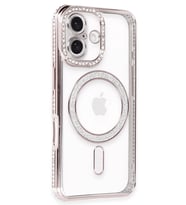 iPhone 16 Kılıf Joke Simli Magneticsafe Kılıf - Pembe