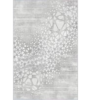 Eliana Home Baskılı, Yıkanabilir Kaymaz Taban Salon Halısı LNA1601 100x150 cm (Gri)