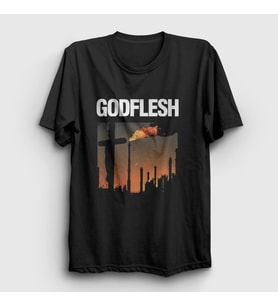 Presmono Unisex Siyah Love And Hate Godflesh T-Shirt 436811tt