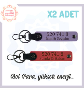 Nar Çiçeği-Mor Menekşe, İsminize Özel Enerji Manevi Huzur, 520 741 8 Başarı ve Denge Anahtarlık Set