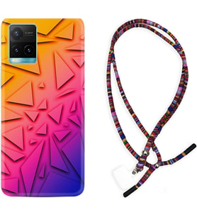 Vivo Y11S Y21S Y20 Y20S Y70 Kılıf Boyun Asklı Rasta Silikon Üçgenler 1635