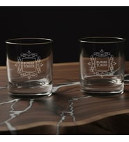 Kişiye Özel İsim Yazılı 2’li Highland Scotch Edition Whiskey Glass Seti