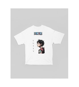 One Piece Monkey D. Luffy Baskılı Unisex Oversize Anime Dizi Karakter Tişört