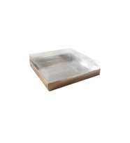 Asetat Kapaklı Karton Kutu Havlu Kutusu 20X20X5  CM (10 Adet)  Gümüş