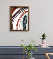 BK Gift Otel Odası Konseptli Doğal Masif Ahşap Çerçeveli Tablo 45x65cm-61