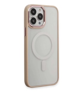 iPhone 15 Pro Kılıf Room Magneticsafe Silikon - Pudra