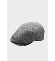 Erkek 6-Panel Şapka Premium Keten Gri Spor Kasket