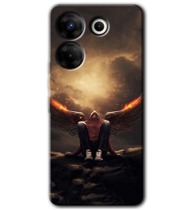 Tecno Camon 20 Kılıf HD Desen Baskılı Arka Kapak - Wings of Power