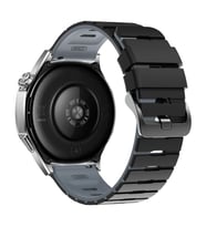 Huawei Watch 5 / 4 / 3 Pro 22mm Kordon Double Soft Yumuşak Silikon Band STR-27 (Siyah-Gri)