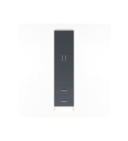 Hyperion Dolap 5 Raflı 2 Çekmeceli 2 Kapaklı 60x44x243 Aytaşı-Antrasit