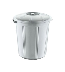 35 Lt Kapaklı Yuvarlak Plastik Büyük Boy Çöp Kovası Su Et Kovası Balkon Kovası Bahçe Kovası Royaleks-55642