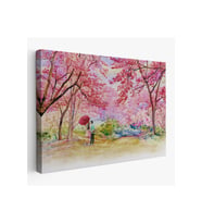 Sakura Ağacının Altındaki Sevgililer Kanvas Tablo-5082