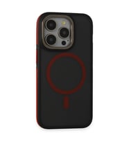 iPhone 14 Pro Max Kılıf Rocky Magsafe Kapak - Siyah-kırmızı