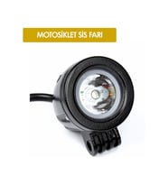 Su Geçirmez Motosiklet Sis Farı Beyaz Güçlü LED Far Odaklamalı Yuvarlak LED (1 Adet)