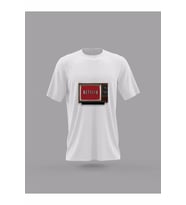 Netflix Televizyon Sticker Tasarım Baskılı T-Shirt