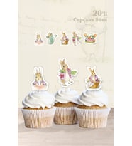 Pink Rabbit pembe Tavşan Temalı Cupcake Kürdan Süsü 20'li