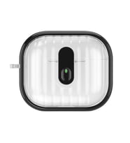 Apple Airpods 4. Nesil ile uyumlu Kılıf Kilit Line Çizgi Dizayn Şeffaf Silikon C