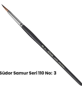 SÜDOR SF110 SAMUR SULUBOYA FIRÇASI YUVARLAK UÇ  NO: 03