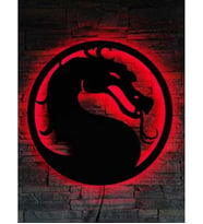 Mony Tasarım Led Işıklı Tablo Dekoratif Mortal Kombat Duvar Süsü Dekorasyon