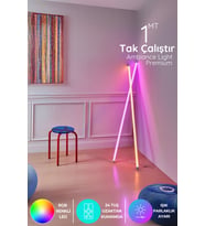 Şerit LED Rgb Led Strip Tube Light Abajur Uzaktan Kumandalı Işık Lamba Ampül aydınlatma Renkli ATUBE6