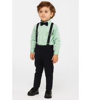 4'lü Set Gömlek & Pantolon & Papyon & Askılık Erkek Çocuk Takım