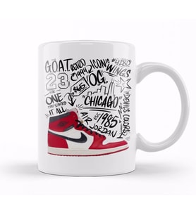 Michael Jordan The Goat Retro Black Kupa Bardak Porselen