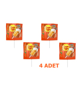Chupa Chups 3D Fızzy Drinks Portakal Aromalı Lolipop Şeker 15 g x 4 ADET