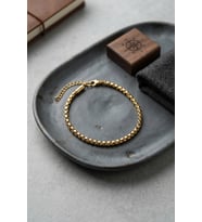 316L Çelik Gold Renk Kutu Zincir Erkek Bileklik TJ-EB3808