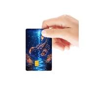 Huggy Craft Akrep Burcu Temalı Parlak Kredi/Banka Kart Kaplama Sticker