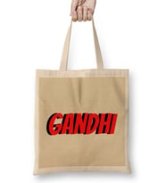 Gandhi Quotes Gifts - Vintage Retro Rainbow Style Bez Çanta Uzun Saplı