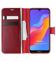 Microsonic Huawei Honor 8A Kılıf Delux Leather Wallet Kırmızı
