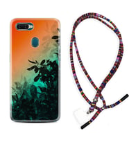 Oppo A5S A15 A16 A54 A55 A73 A74 Kılıf Boyun Asklı Rasta Silikon Güzel Çiçekler 1712