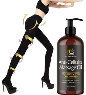 M3 Naturals Anti-Cellulite Massage Oil 240 Ml + L-Xl Beden Süper Akıllı Mikro Kapsüllü Tayt